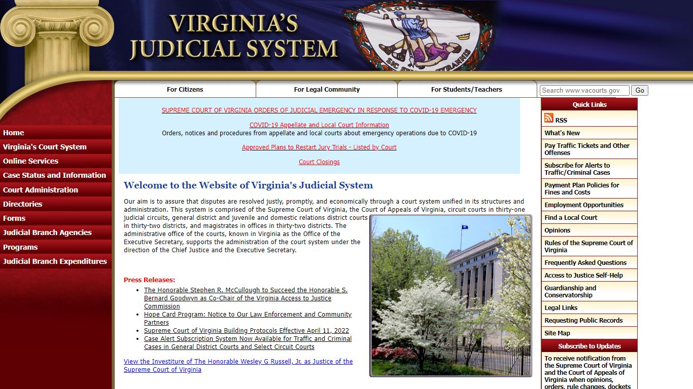 The Official Web Site for Virginia’s Judicial System